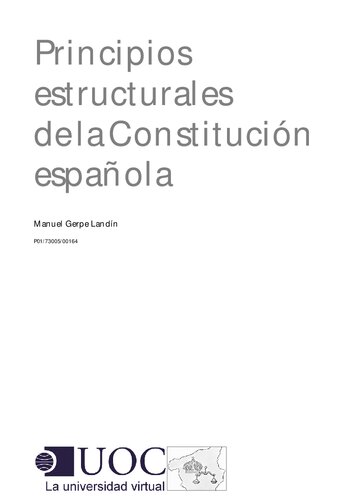 Principios estructurales de la Constitución española