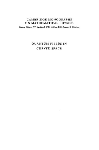 Quantum Fields in Curved Space