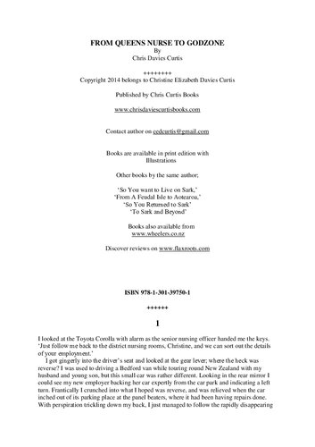 Queens Nurse to Godzone