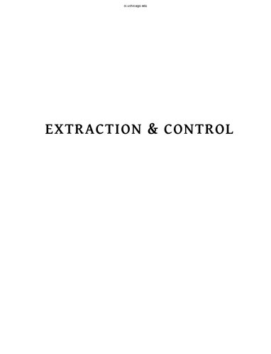 Extraction & Control: Studies in Honor of Matthew W. Stolper