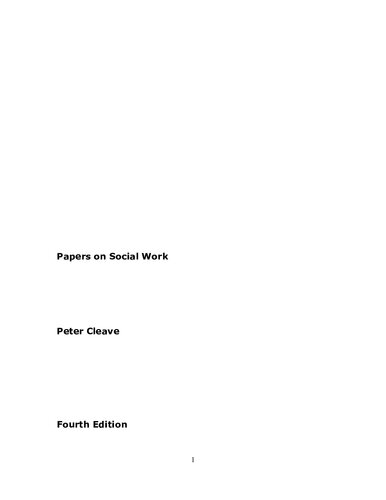 Papers on Social Work. E ngā reo : essays in Māori and English