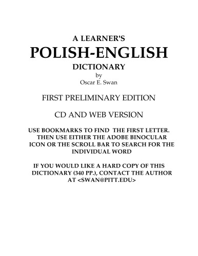 Hippocrene Standard Dictionary: Polish-English English-Polish : With Complete Phonetics Menu Terms Business Terms