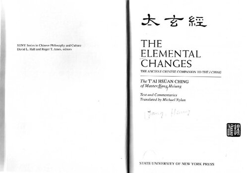 The Elemental Changes: The Ancient Chinese Companion to the I Ching