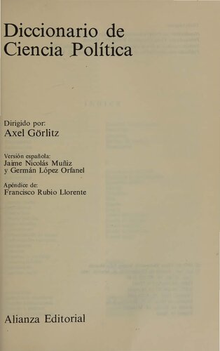 Diccionario de ciencia política