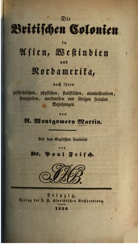 Die Britischen Kolonien in Asien, Westindien und Westindien