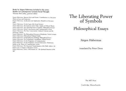 The Liberating Power of Symbols: Philosophical Essays ()