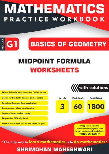 Mathematics Practice Workbook: Basics of Geometry - Mid Point Formula