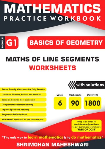 Mathematics Practice Workbook: Basics of Geometry - Maths of Line Segments
