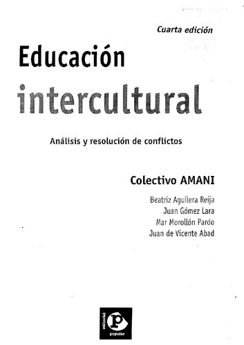 Educación intercultural: Análisis y resolución de conflictos (Tiempo libre) (Spanish Edition)
