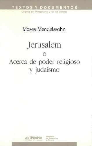 Jerusalem o Acerca de poder religioso y judaísmo