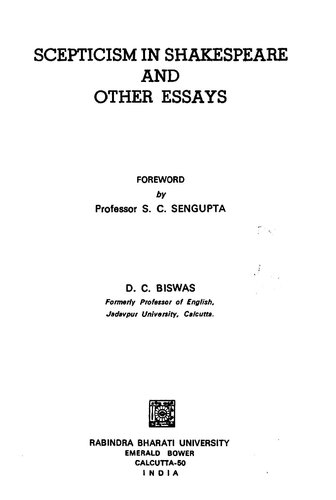 Scepticism in Shakespeare and Other Essays