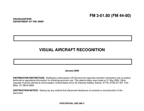 US Army - Visual Aircraft Recognition - FM 3-01.80 (FM 44-80) - 2006