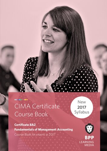 CIMA BA2 Fundamentals of Management Accounting: Coursebook
