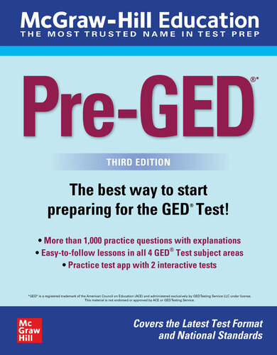McGraw-Hill Education Pre-Ged, Third Edition
