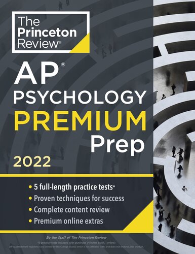 Princeton Review AP Psychology Premium Prep 2022 5 Practice Tests + Complete Content Review + Strategies and Techniques.