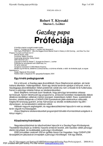 Gazdag papa próféciája