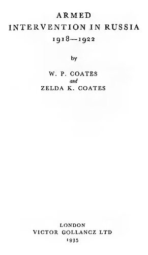 Armed Intervention in Russia, 1918–1922