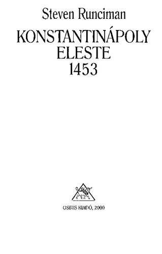 Konstantinápoly eleste 1453