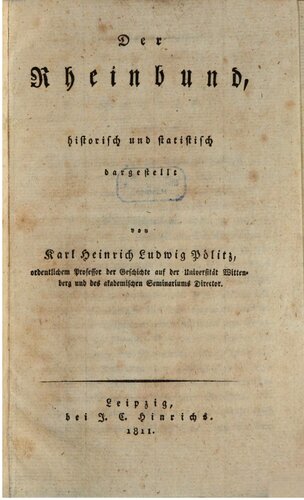Der Rheinbund, historisch und statistisch dargestellt