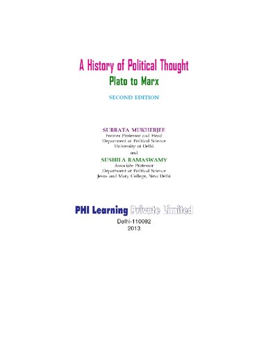 A History of Political Thought: Plato to Marx, Second Edition
