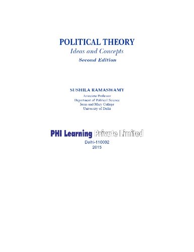 Political Theory: Ideas and Concepts