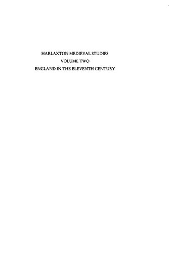England in the eleventh century : proceedings of the 1990 Harlaxton symposium