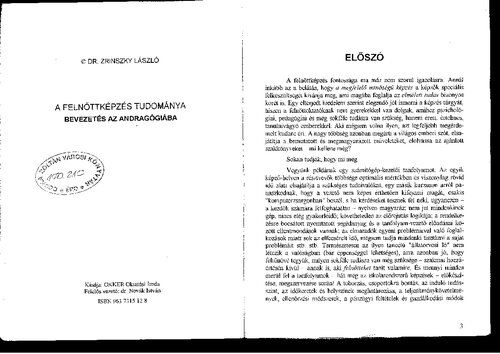 A felnőttképzés tudománya