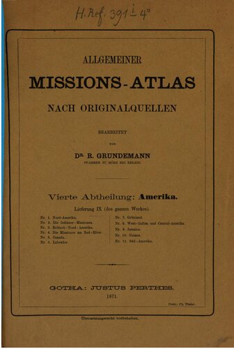 Allgemeiner Missions-Atlas / Amerika