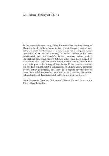 An Urban History of China