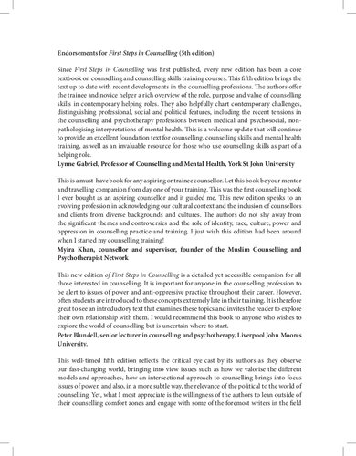 First steps in counselling : an introductory companion