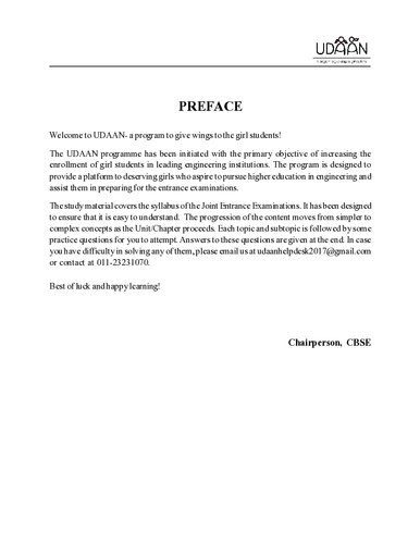 UDAAN Class 12 Physics Part-1