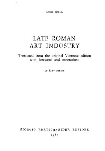 Late Roman Art Industry