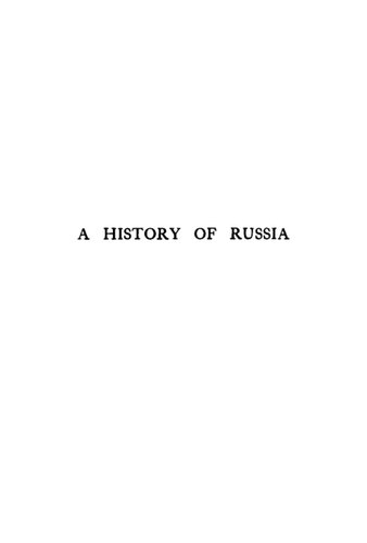 A History of Russia, Volume 5