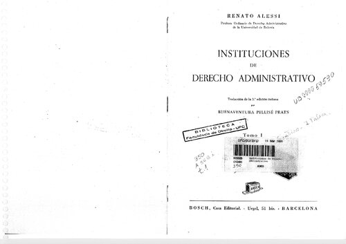 Instituciones de Derecho Administrativo