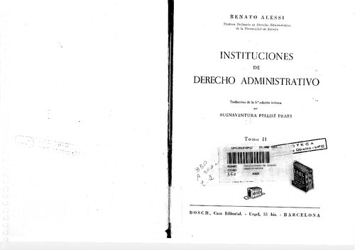Instituciones de Derecho Administrativo