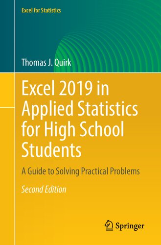 Excel 2019 in Applied Statistics for High School Students A Guide to Solving Practical Problems