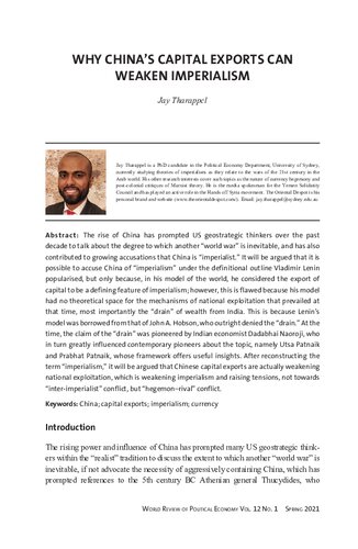 Why China's Capital Exports Can Weaken Imperialism