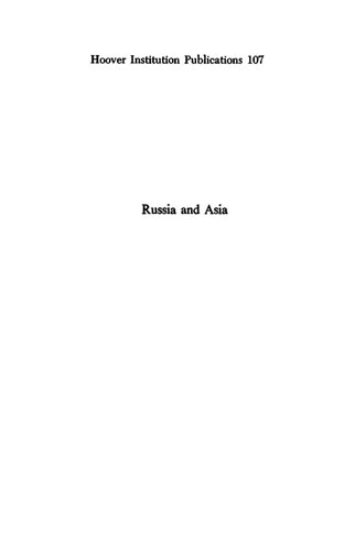 Russia and Asia: Essays on the Influence of Russia on the Asian Peoples