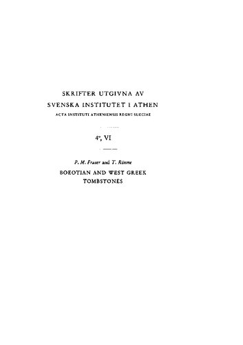 Boeotian and west Greek tombstones