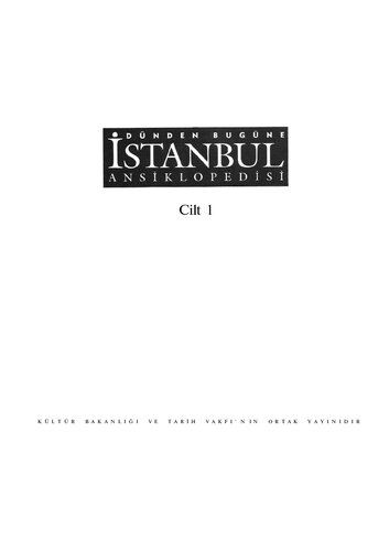 Dünden Bugüne İstanbul Ansiklopedisi (cilt 1)