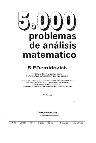 5000 problemas de Analisis Matemático