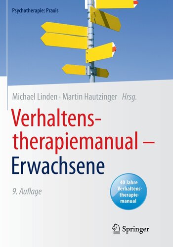 Verhaltenstherapiemanual – Erwachsene (German Edition)