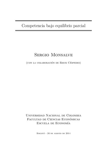 Competencia bajo equilibrio parcial