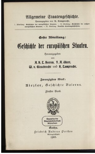 Geschichte Baierns / von 1597-1651