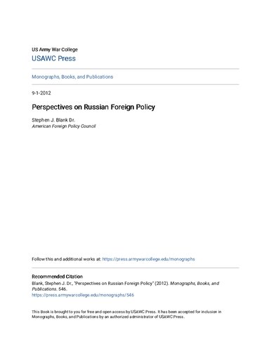 Perspectives on Russian Foreign Policy