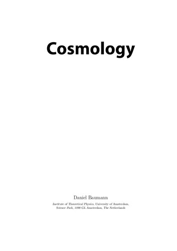 Cosmology