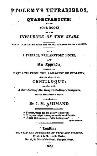 Ptolemy's Tetrabiblos