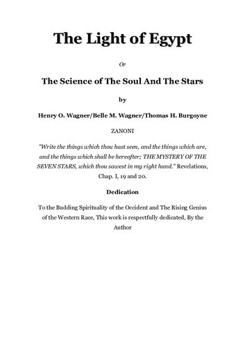 Light Of Egypt The Science Of The Soul & Stars