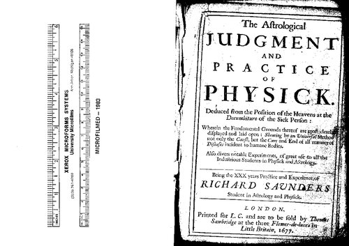 The Astrological Judgment and Practice of Physick