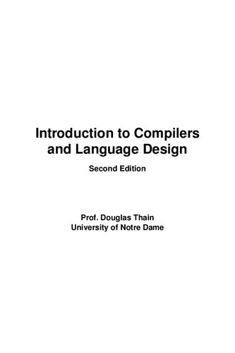 Introduction to Compilers and Language Design